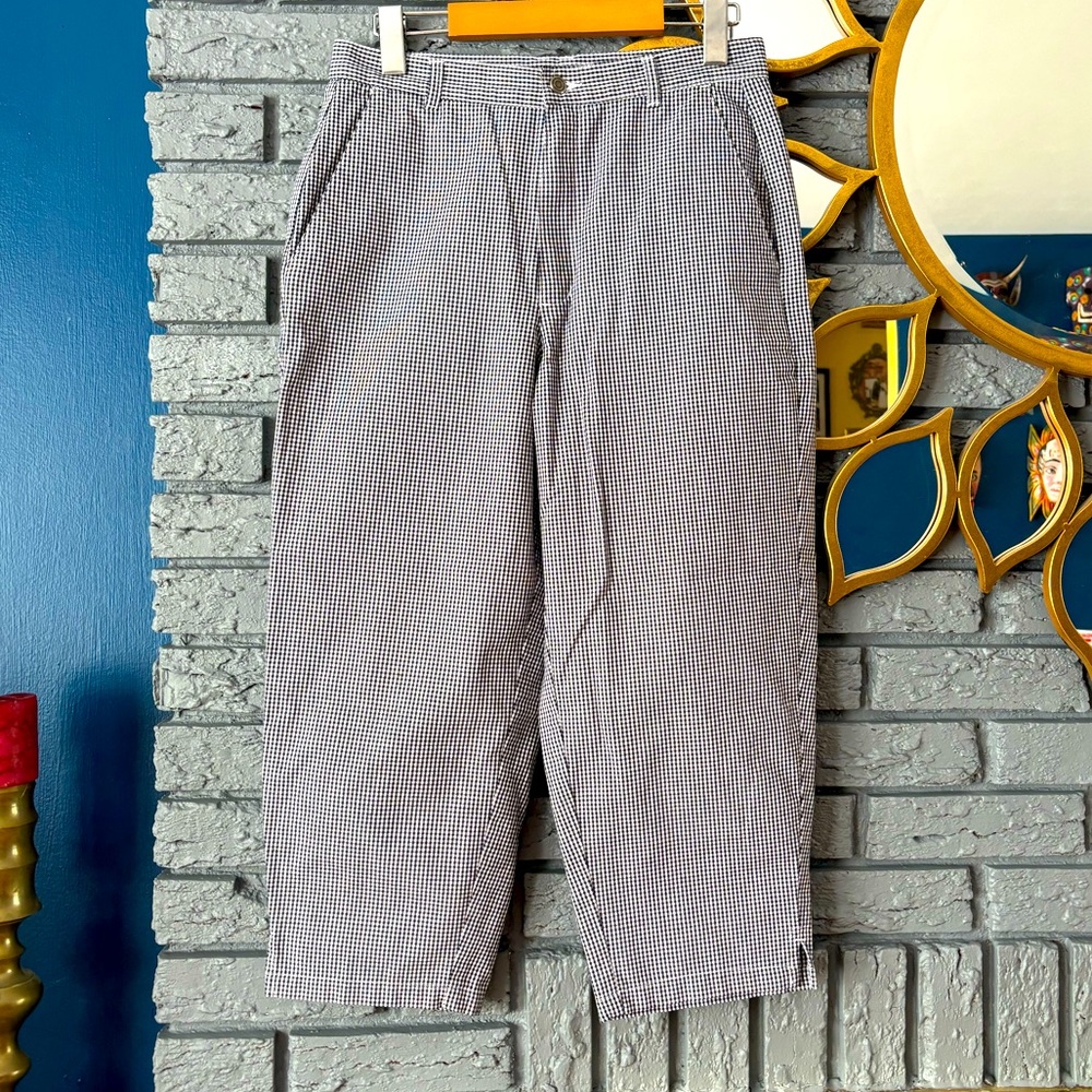 Liz Claiborne gingham cropped pants